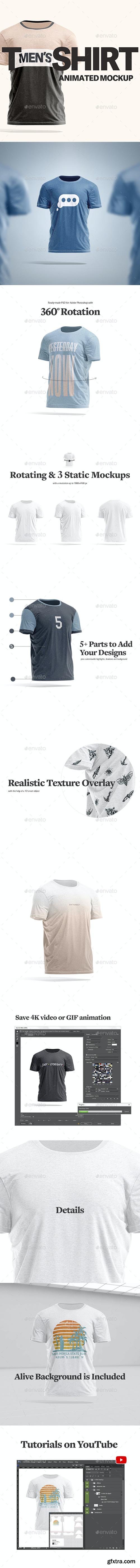 GraphicRiver - Men\'s T-shirt Animated Mockups Set 34463221