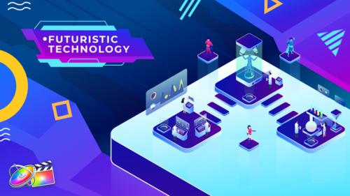 Videohive - Futuristic Technology Isometric | Apple Motion & FCPX - 34609246 - 34609246