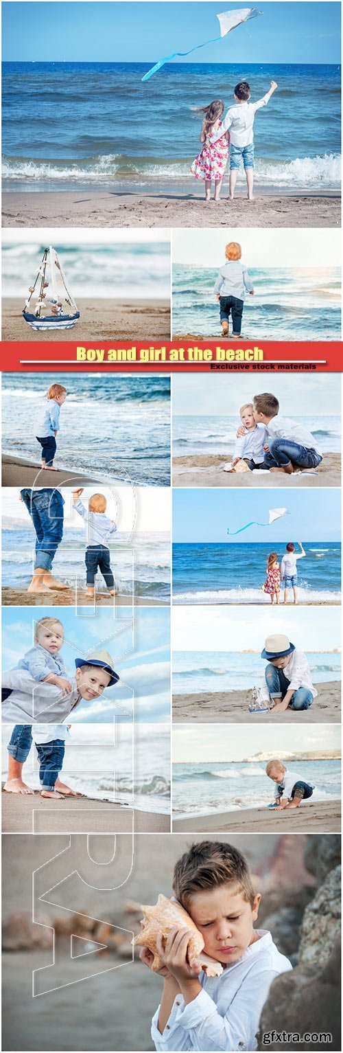 Boy and girl at the beach