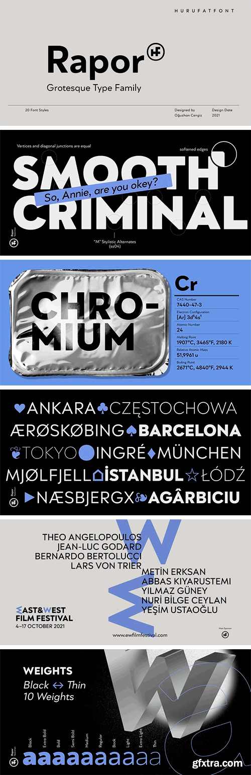 Rapor Font Family Rapor Font Family