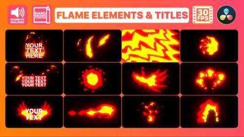Videohive - Flame Elements And Titles | DaVinci Resolve - 34563914 - 34563914