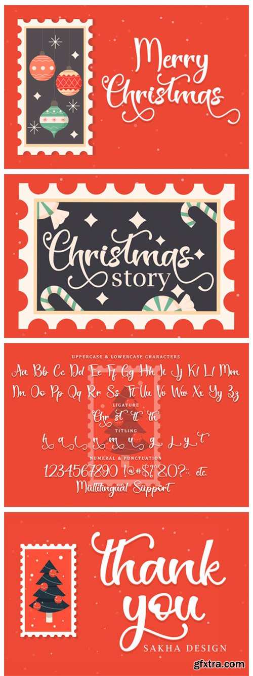 Christmas Stamp Font