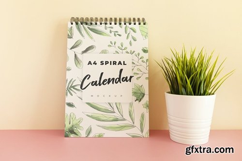 A4 Spiral Calendar Mockup