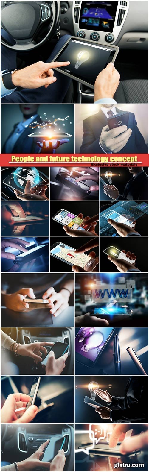 People and future technology concept