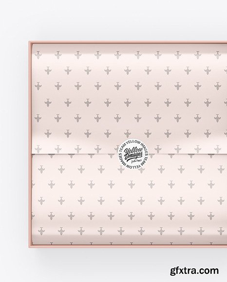 Opened Gift Paper Box Mockup 87430