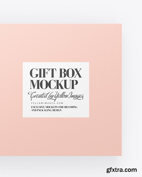 Opened Gift Paper Box Mockup 87430