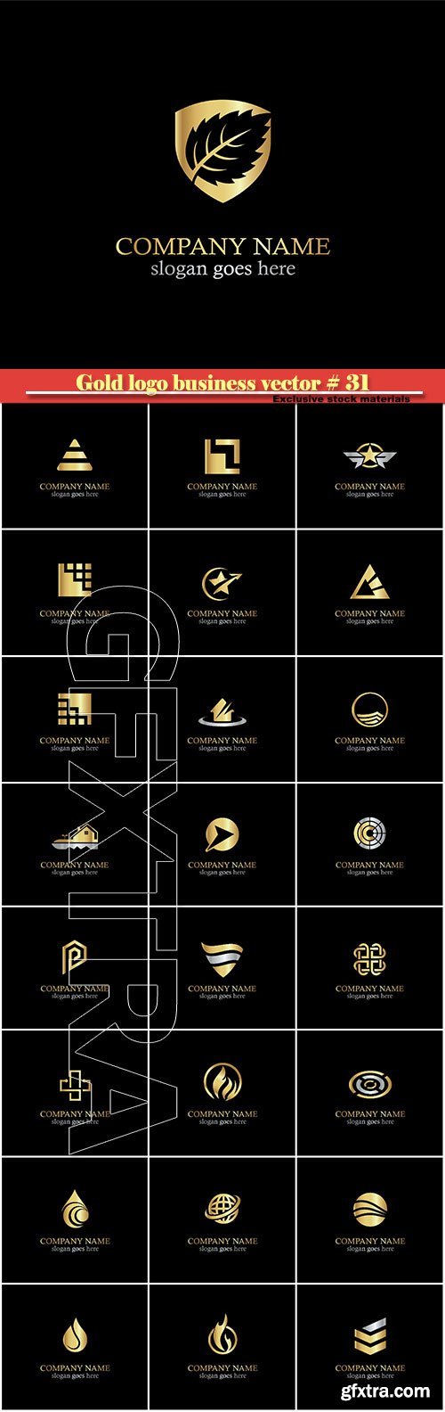 Gold logo business vector illustration # 31
