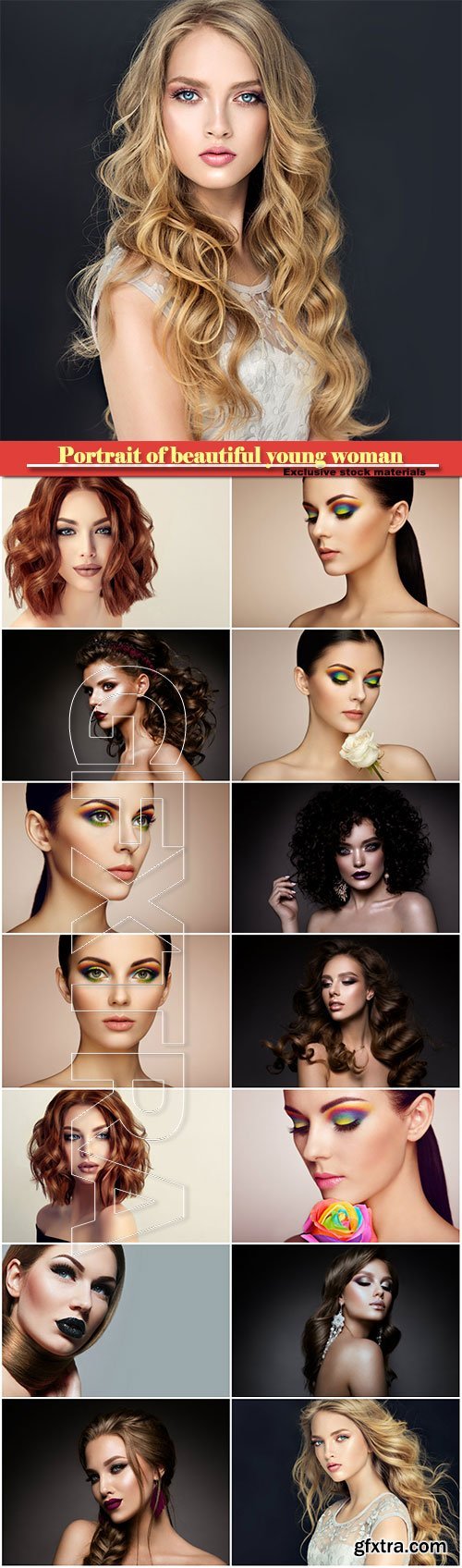 Portrait of beautiful young woman with make-up