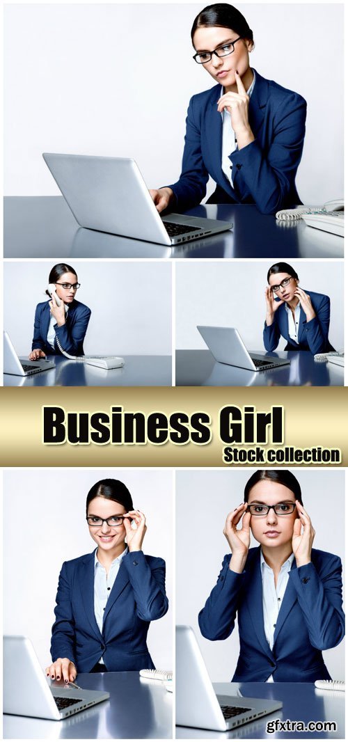 Business woman with a laptop