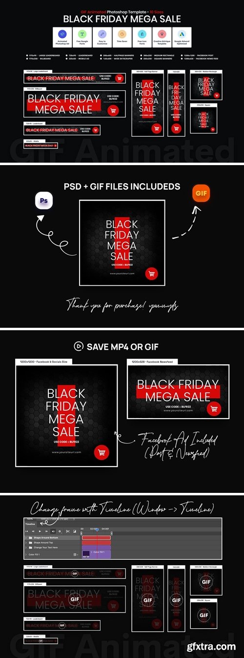 GIF Banners - Black Friday Sale Banners Ad
