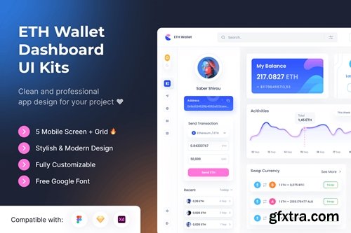 ETH Wallet Dashboard UI Kits Template