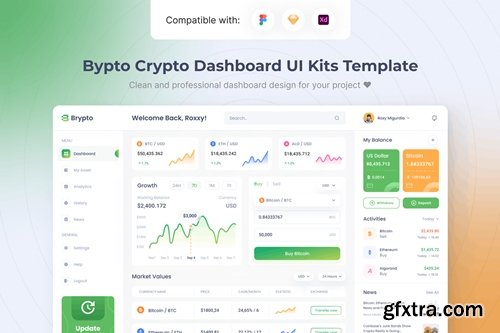 Bypto Crypto Dashboard UI Kits Template
