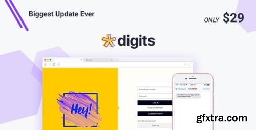 CodeCanyon - Digits v7.8.1.5 - WordPress Mobile Number Signup and Login - 19801105 - NULLED + Digits Add-Ons