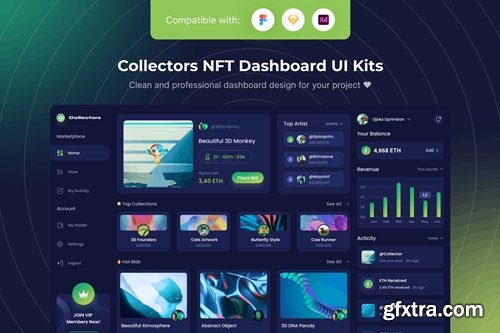 Collectors NFT Dashboard UI Kits Template