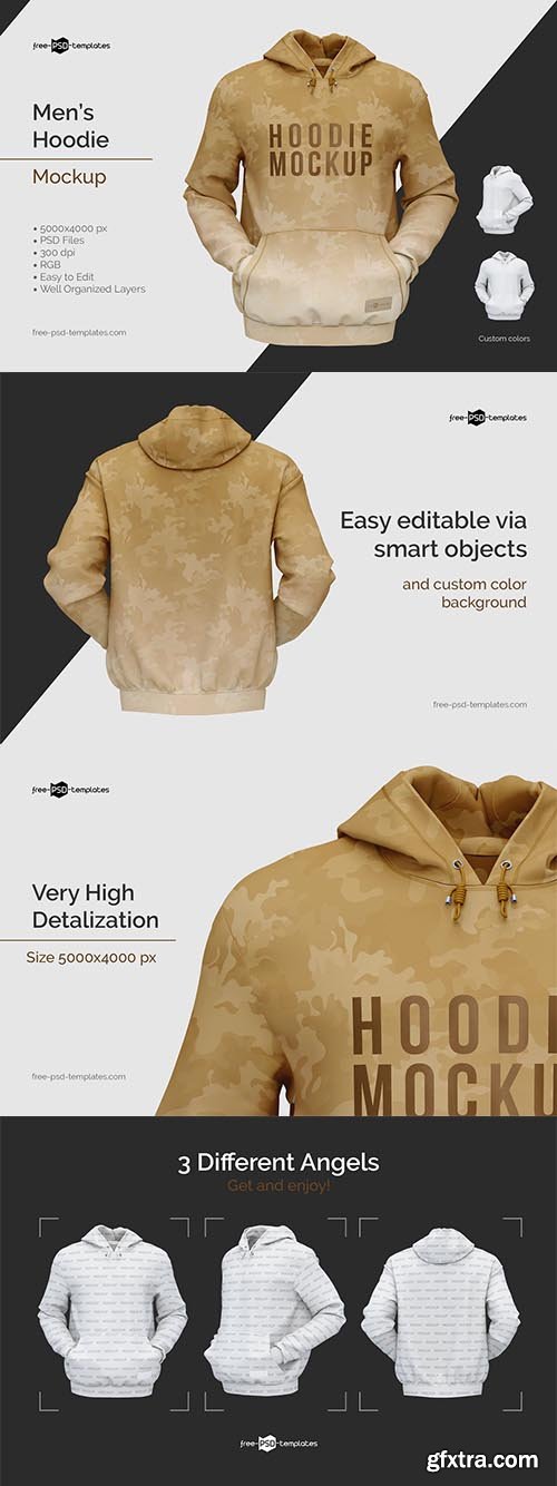 CreativeMarket - Men\'s Hoodie Mockup 5922495