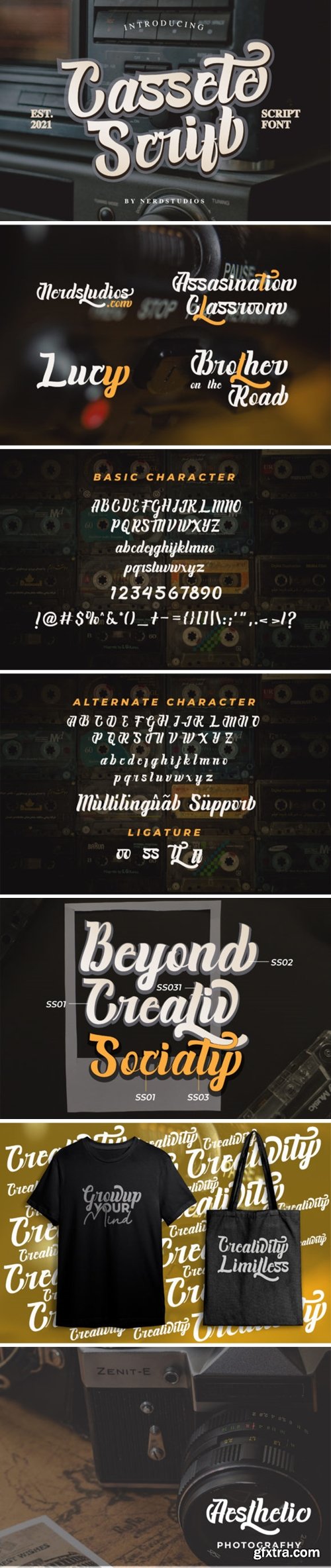 Cassete Script Font