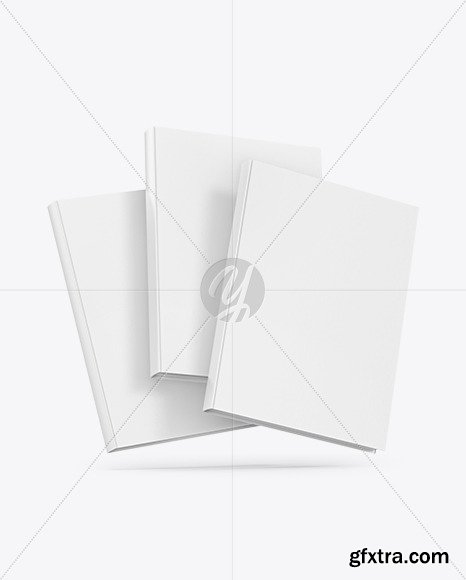Three Hardcover Books Mockup 89090