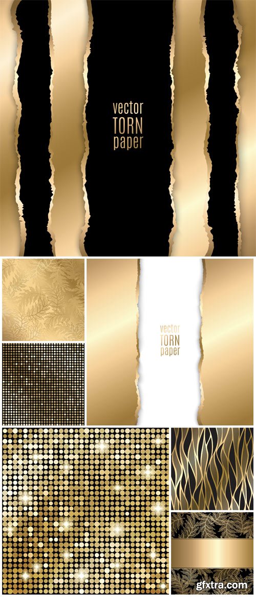 Shining golden backgrounds vector