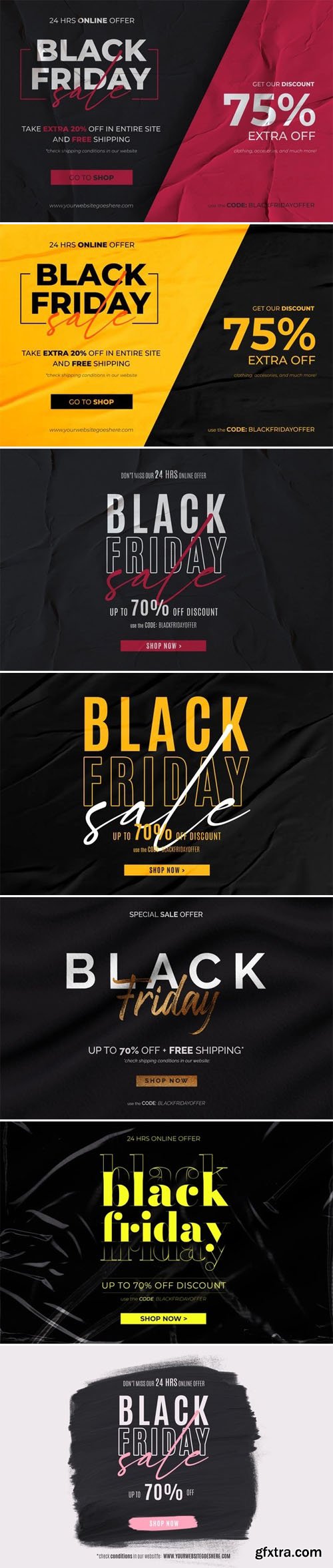 Black Friday Sale Banners PSD Templates Black Friday Sale Banners PSD Templates