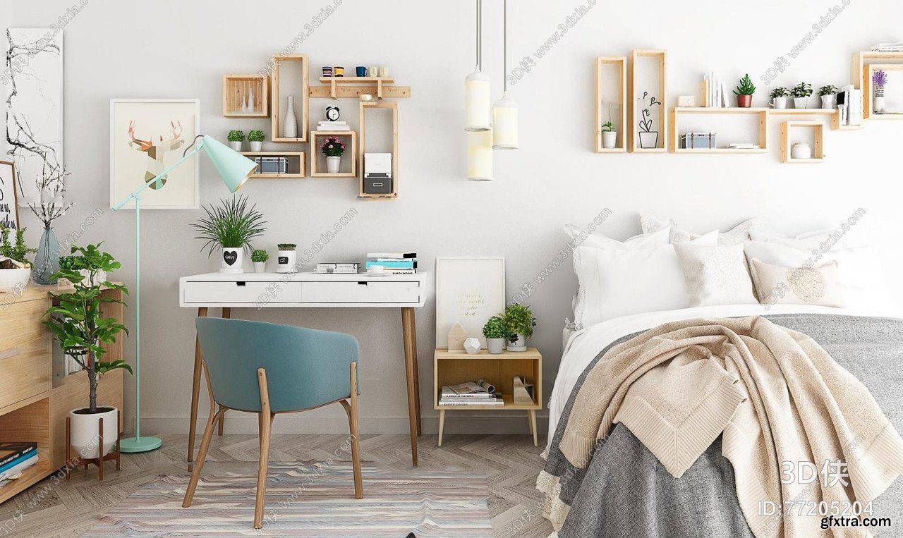 modern double bed desk chair combination » GFxtra