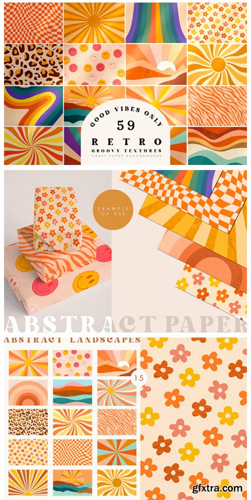 Retro Vibes Abstract Paper 16373895