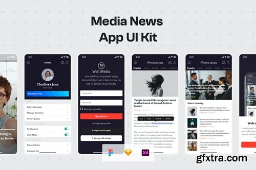 Media News App UI Kit