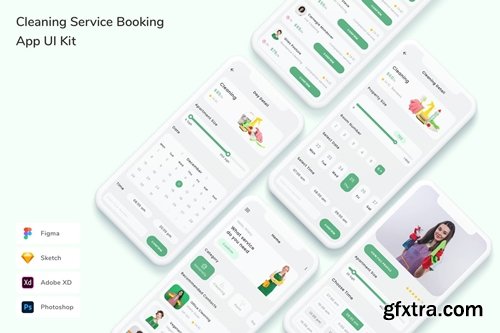 Cleaning Service Booking App UI Kit