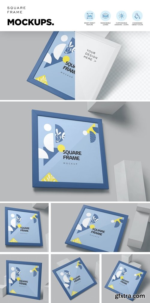 Square Picture Frame Mockups