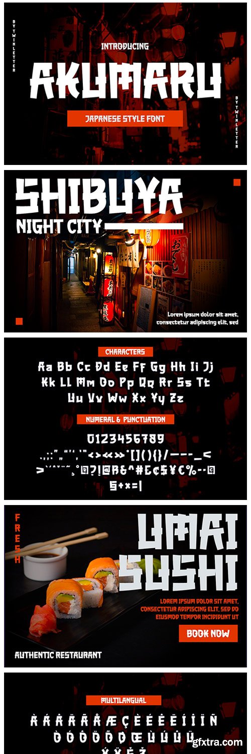 CM - AKUMARU - Japanese Style Font 6659013