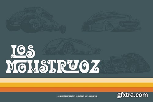 Los Monstruoz - psychedelic style Font
