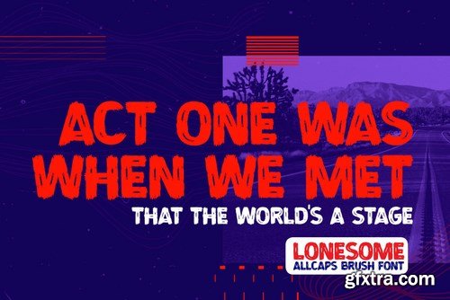 Lonesome - All Caps Brush Font
