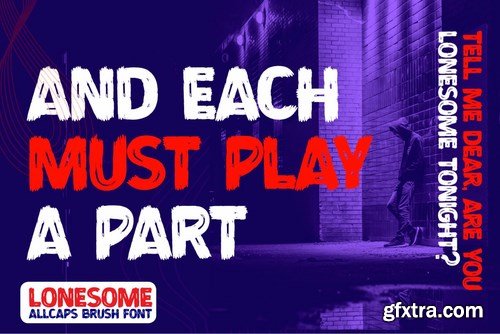 Lonesome - All Caps Brush Font