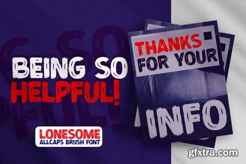 Lonesome - All Caps Brush Font