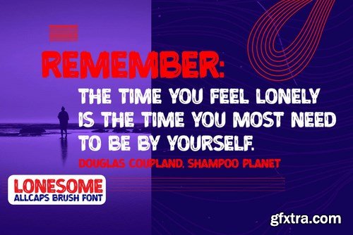 Lonesome - All Caps Brush Font