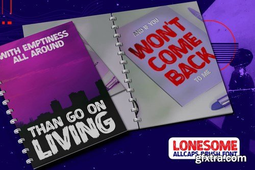 Lonesome - All Caps Brush Font