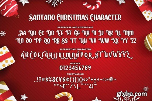 Santano Christmas a Playful Christmas Font