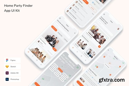 Home Party Finder App UI Kit