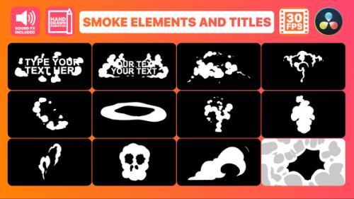 Videohive - Smoke Elements And Titles | DaVinci Resolve - 34859893 - 34859893