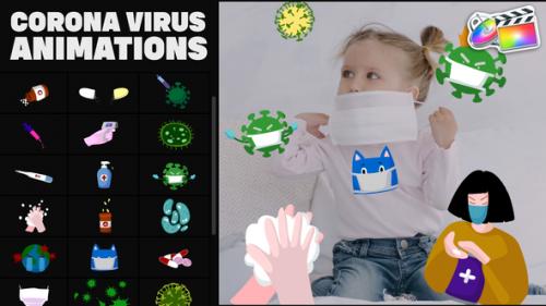 Videohive - Corona Virus Hand-Drawn Animations for FCPX - 34868029 - 34868029