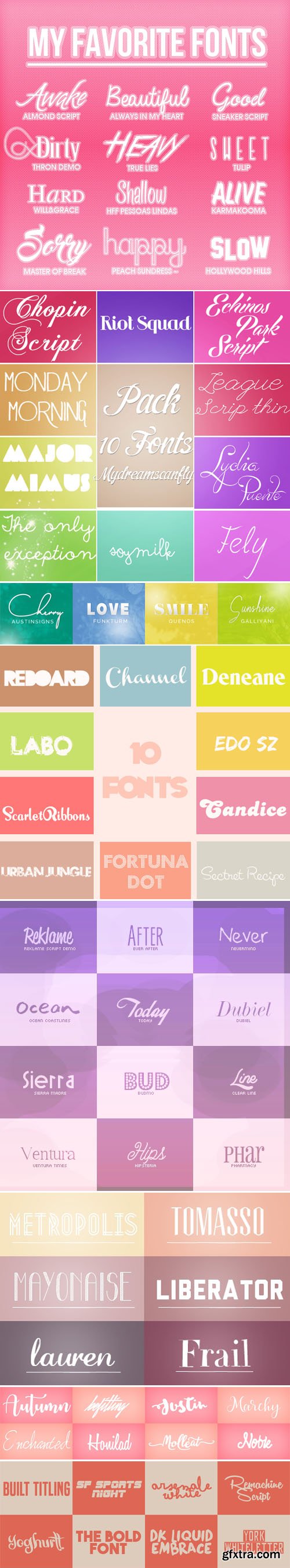 80+ Favorite Fonts Pack