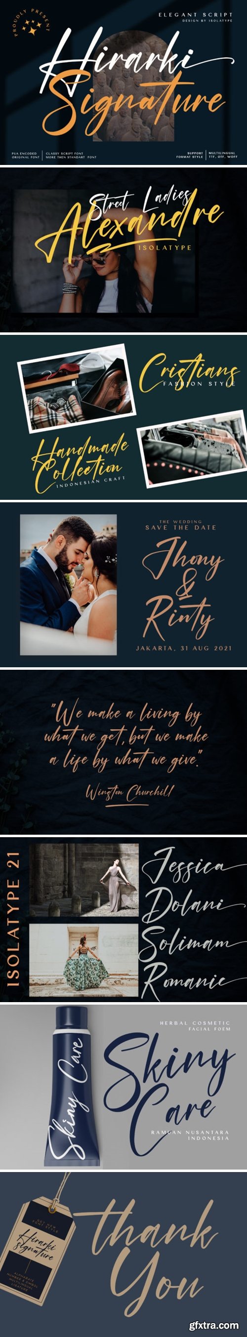 Hirarki Signature Font