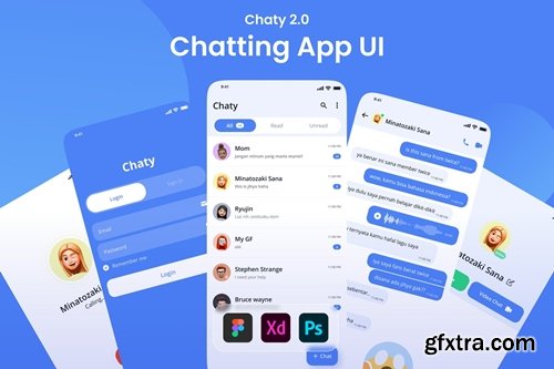 Chaty - Chatting and Messaging App UI Kit