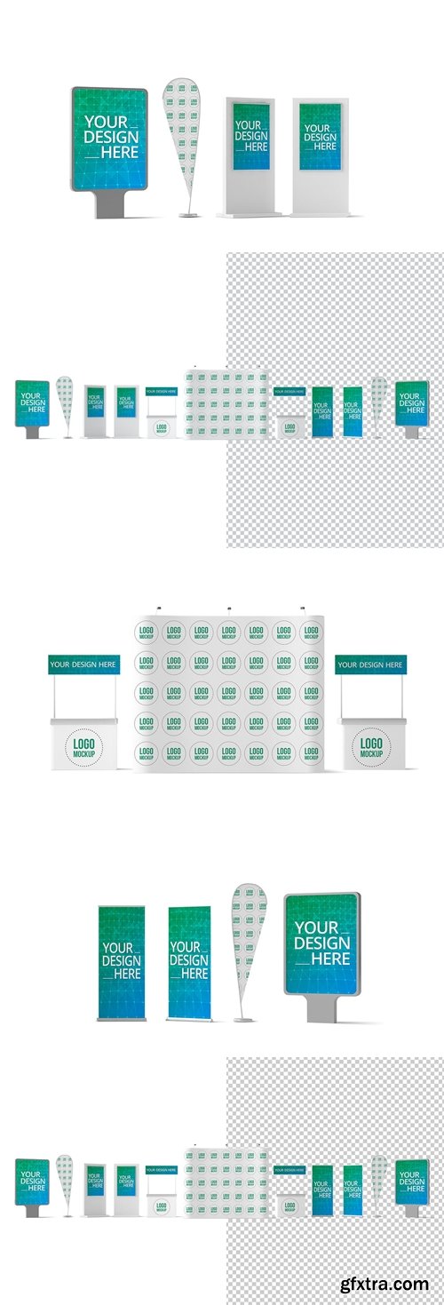 Exhibition elements mockup