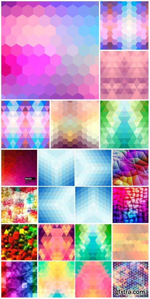 Bright multi-colored backgrounds, abstract vector