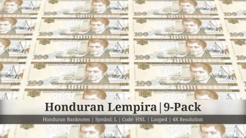 Videohive - Honduran Lempira | Honduras Currency - 9 Pack | 4K Resolution | Looped - 34858399 - 34858399