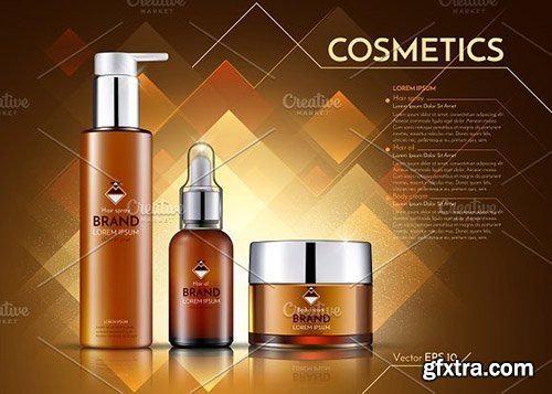 Vector realistic cosmetics mockup Vector realistic cosmetics mockup
