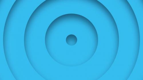 Videohive - Blue circle paper art wave motion looping. - 34948651 - 34948651