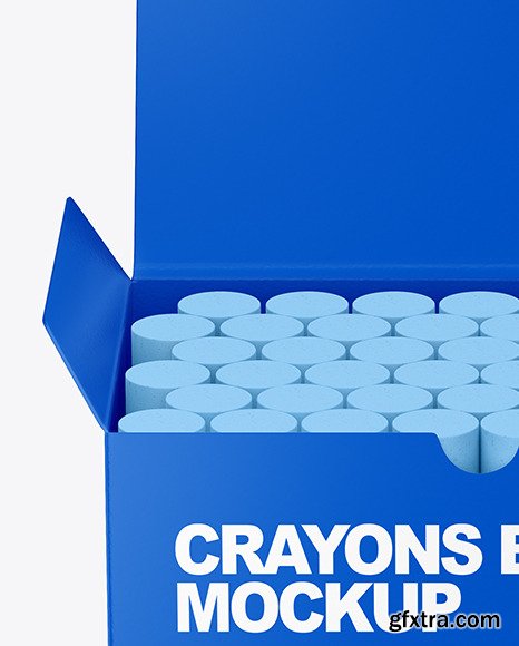 Paper Box with Crayons Mockup 89406