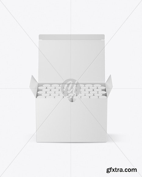 Paper Box with Crayons Mockup 89406