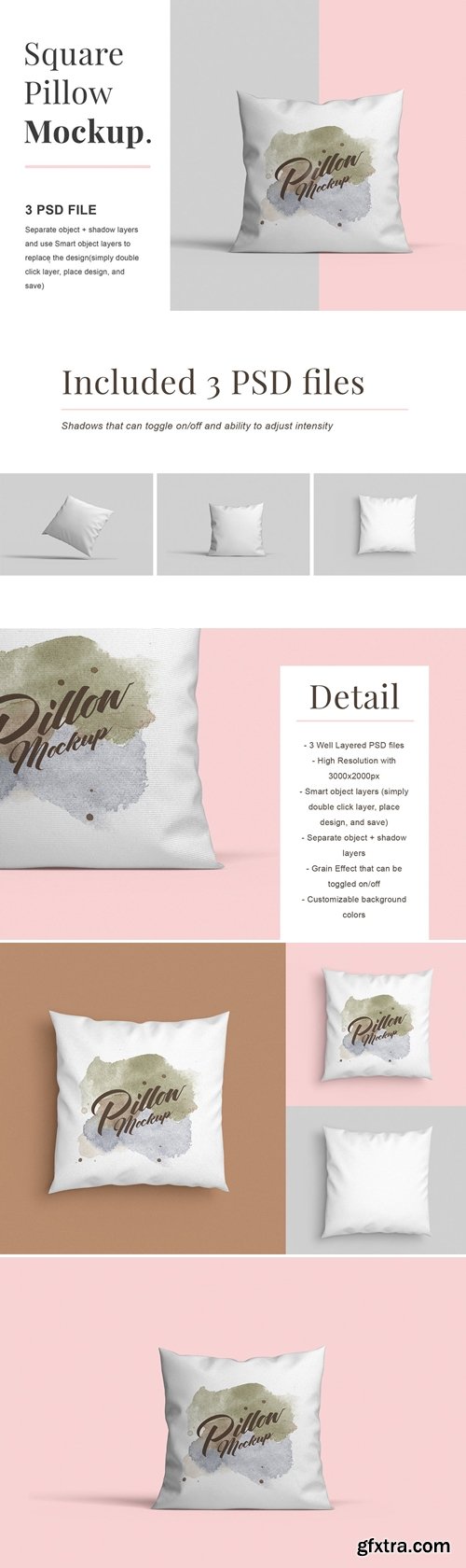 Square Pillow Mockups